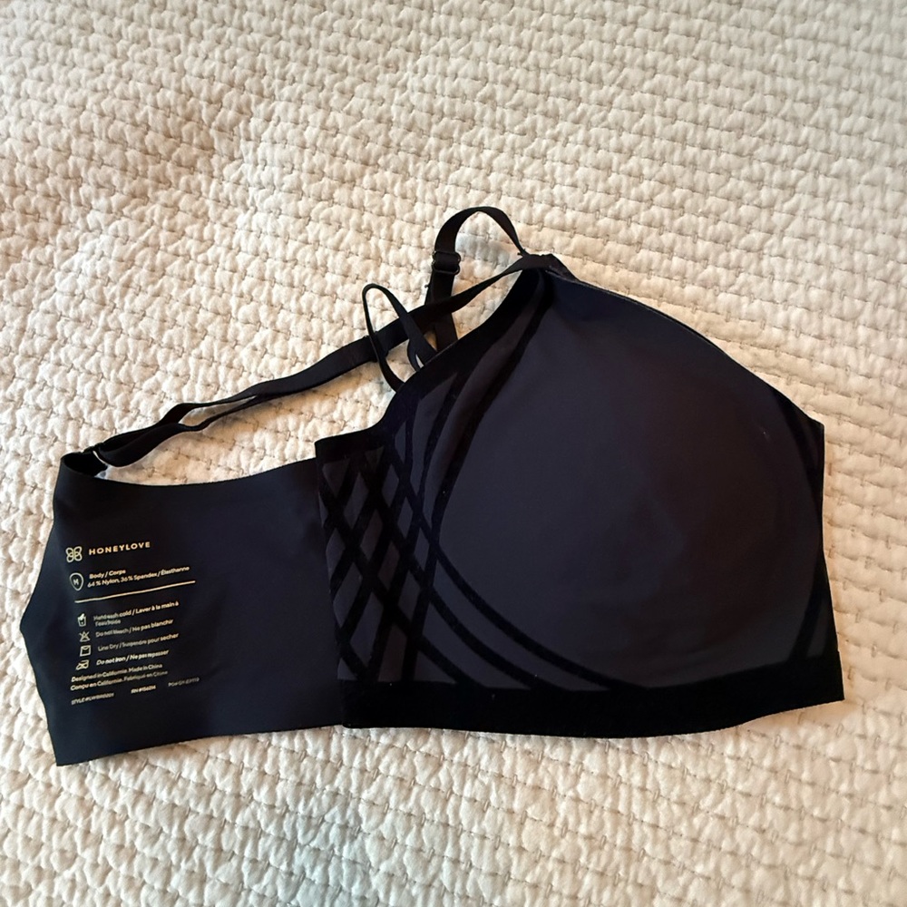 Honeylove Black Triangle-Cup Bra Intimates - Picture 3 of 3